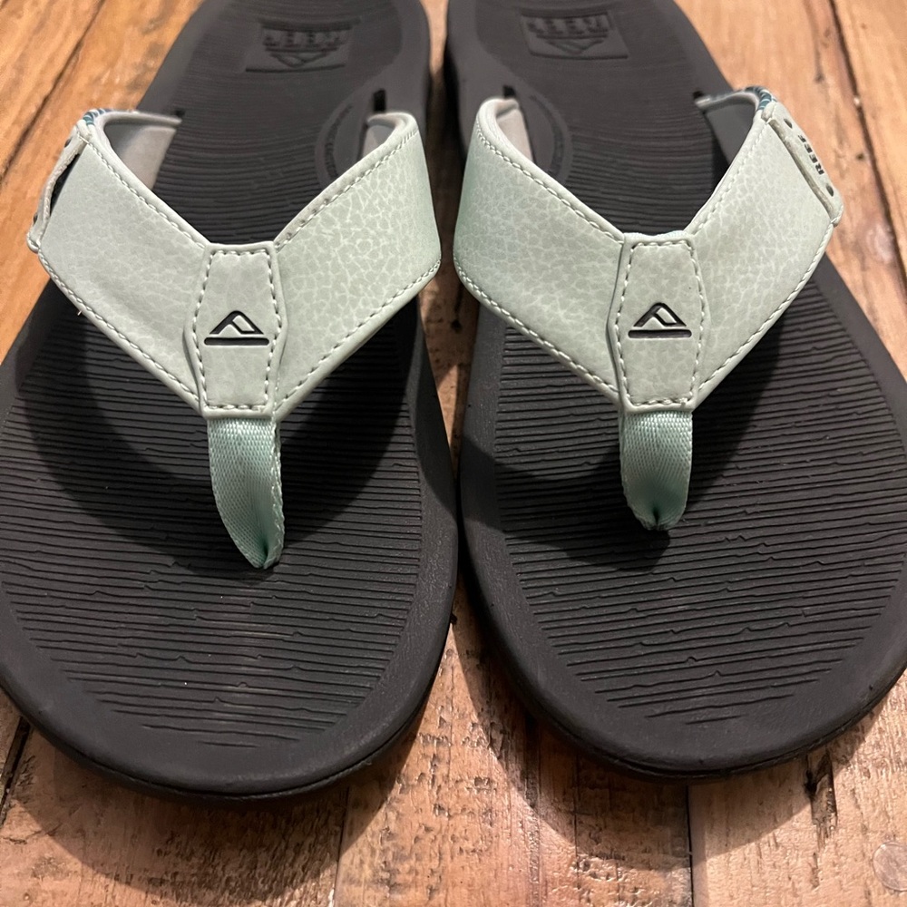 Reef Black and Teal flip flops